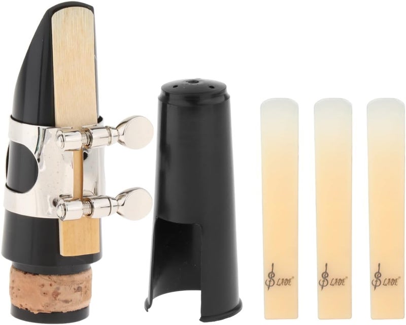 Fiozinx Bb Clarinet Mouthpiece Kit, Clarinet Mouthpiece with Ligature, Reeds 2.5 and Ligature Plastic Cap for Beginners - Image 1